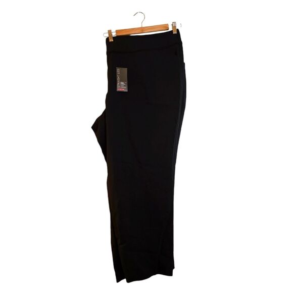 Avenue NWT Super Stretch Trouser Black Comfort Pants Straight Leg Size 28 - Picture 2 of 7